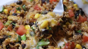 Mexican Ground Beef and Rice Casserole